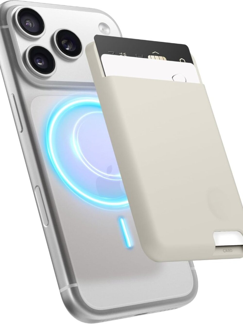 Magnetic Wallet Card Holder 2-Cards Compatible with MagSafe for iPhone - Secure
